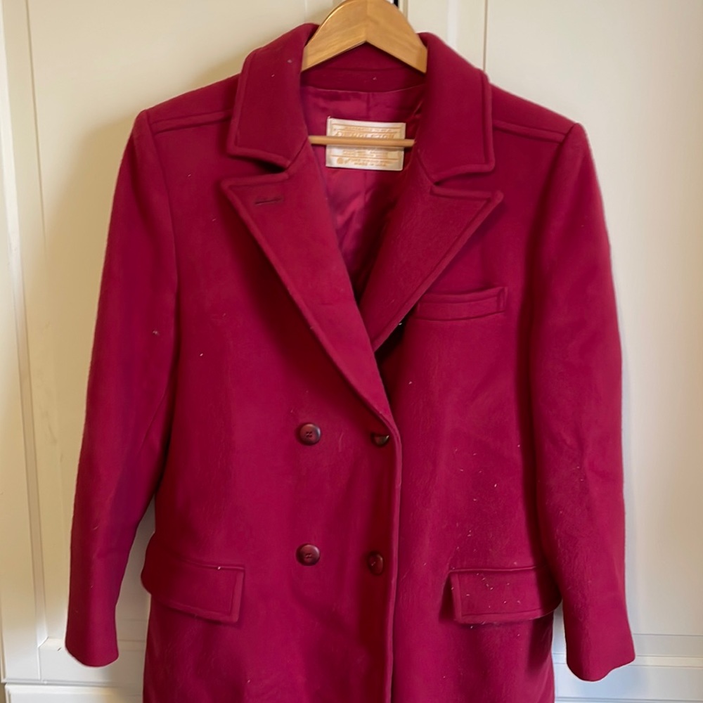 Pendleton cranberry red full length coat. Size 12